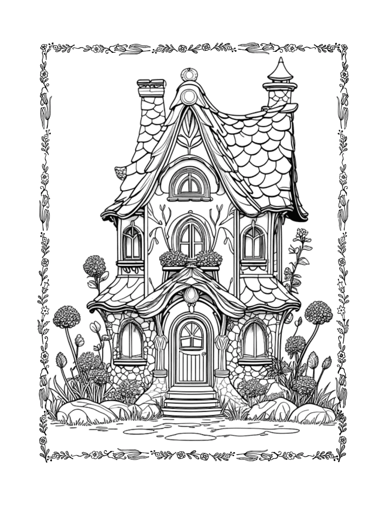 magical fairy houses coloring book – digital edition