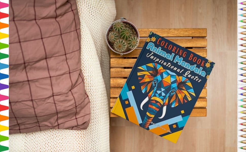 Animal Mandala Coloring Book – 40 Printable Pages with Quotes PDF 2 Animal Mandala Coloring Book with printable animal mandalas and inspirational quotes for stress relief and mindful coloring