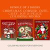 Bundle of three Christmas cozy coloring books with winter illustrations Christmas coloring book bundle with cute cozy holiday scenes and festive illustrations