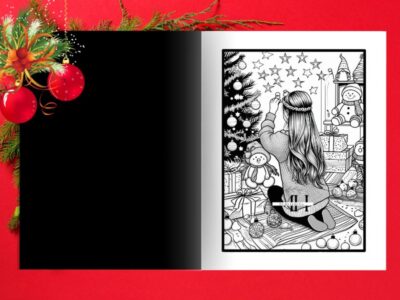 Paperback Christmas Joy & Peace Coloring Book for adults and teens, featuring festive and joyful holiday art.