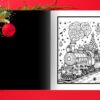 Cozy Christmas Joy & Peace Coloring Book with heartwarming festive illustrations for creative relaxation.
