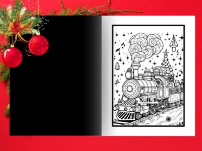 Cozy Christmas Joy & Peace Coloring Book with heartwarming festive illustrations for creative relaxation.