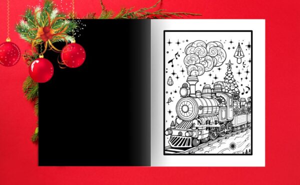 Cozy Christmas Joy & Peace Coloring Book with heartwarming festive illustrations for creative relaxation.