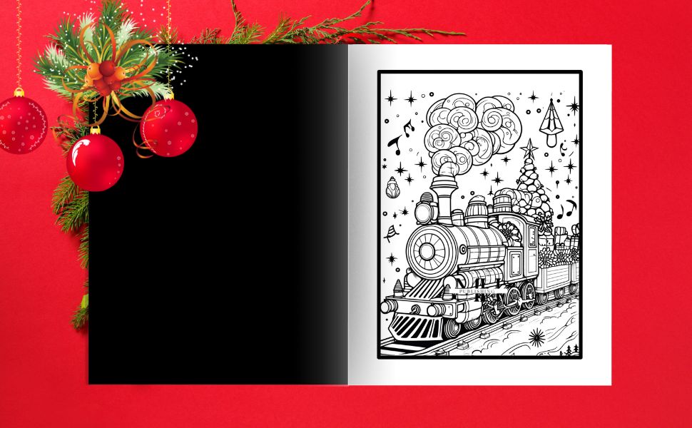 Cozy Christmas Joy & Peace Coloring Book with heartwarming festive illustrations for creative relaxation.