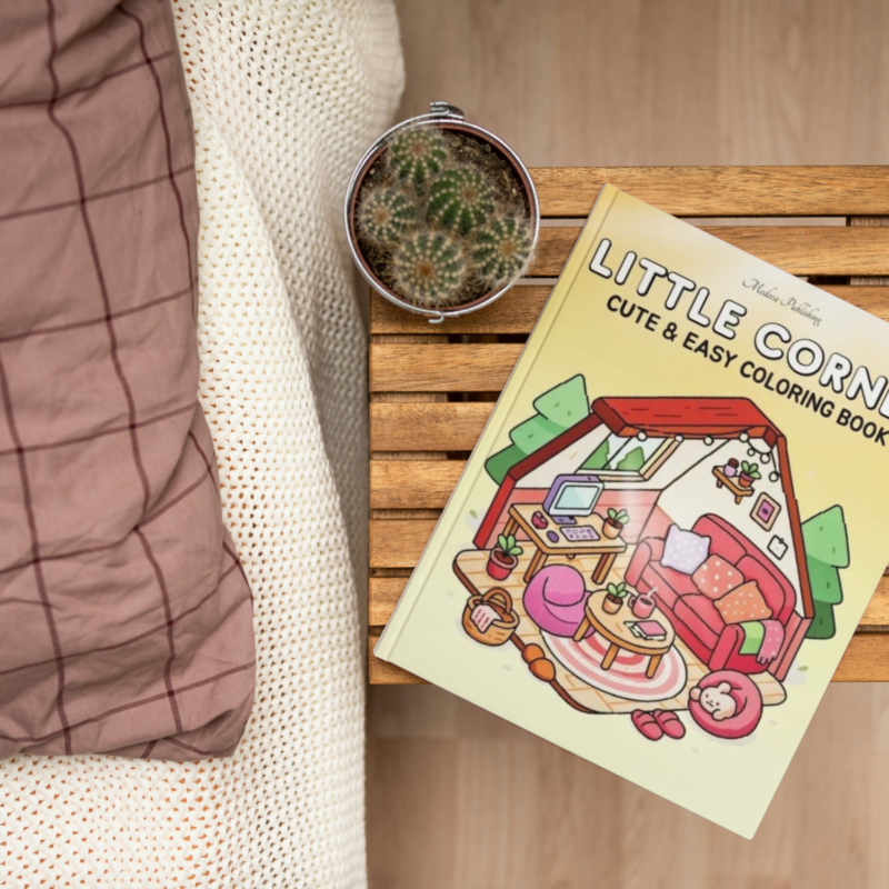 Little Corner Cute & Easy Coloring Book cover