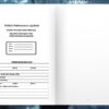 paper log book for truck drivers Vehicle Maintenance Log Book interior pages showing maintenance tracking and vehicle identification tables.