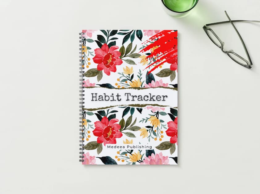 Spiral-Bound Habit Tracker cover with visible spiral binding and durable design for everyday use.