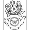Flowers Coloring Book, 81 Calming Pages for Adults, Paperback