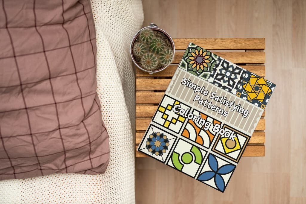 Intricate geometric line art from the Simple Satisfying Patterns Coloring Book.