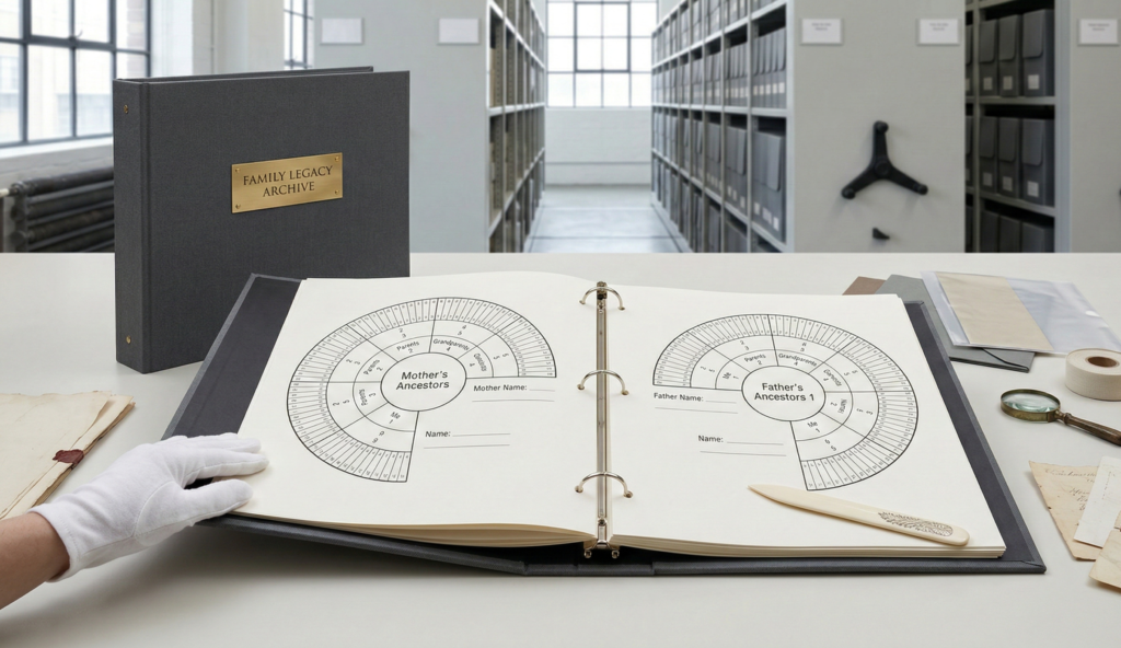 Ultimate Guide 2026: What is the Best Genealogy Platform for Your Family History? 3 Professional pedigree workbook used alongside online tools to answer What is the Best Genealogy Platform for long-term storage.