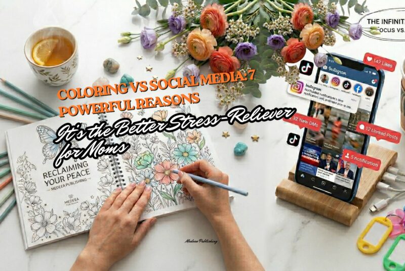 Coloring vs social media for Stay-at-home Moms - MedeeaPublishing Art Therapy