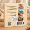 Reading nook coloring book back cover with cozy scenes previews and barcode