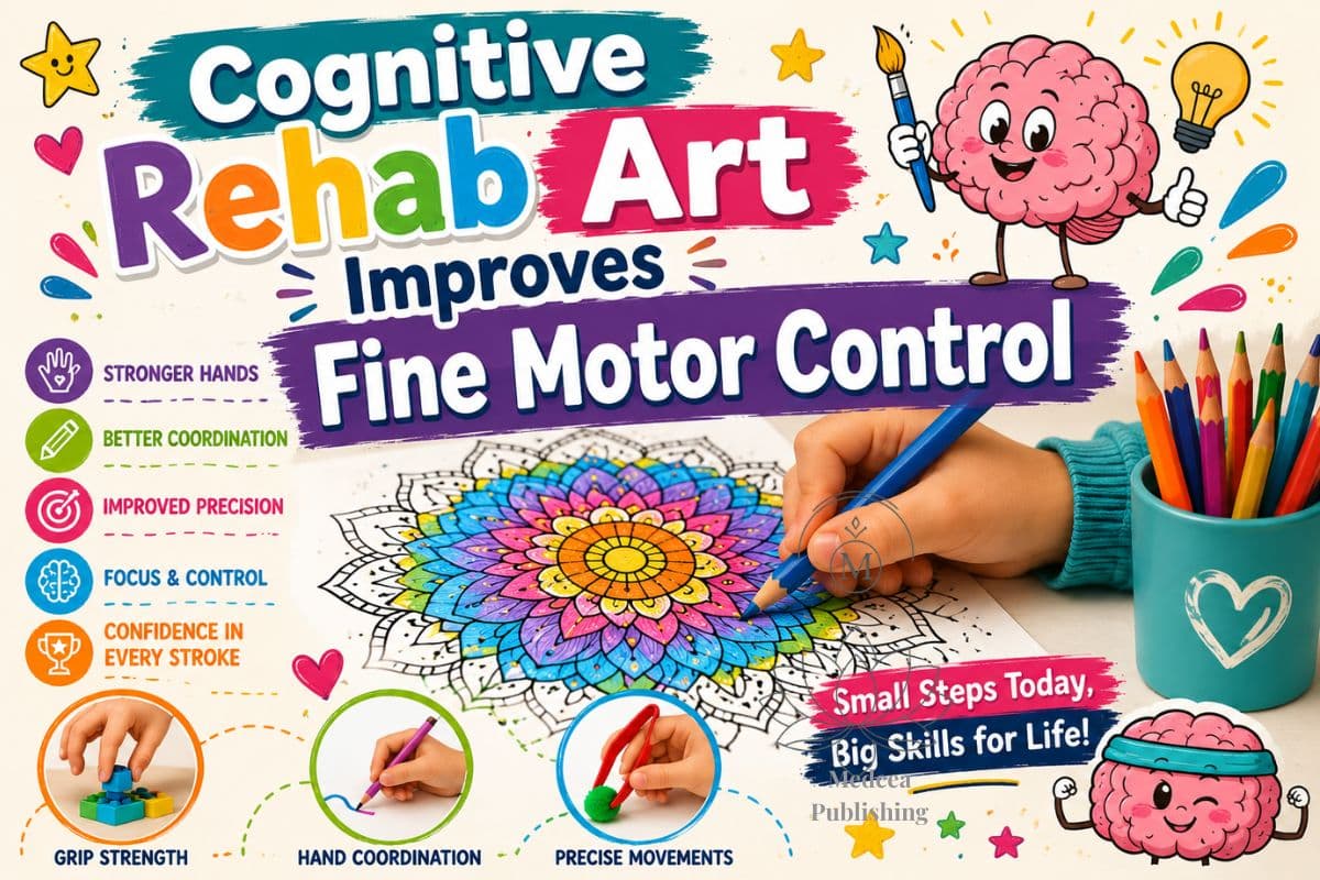 7 Reasons Why Cognitive Rehab Art Is a Powerful Tool for Modern Teachers 2 Colorful mandala being filled with pencils by a child, demonstrating Cognitive Rehab Art for improving fine motor control and coordination
