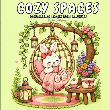 Cozy Spaces Coloring Book for Adults and Teens 26 Coloring Designs