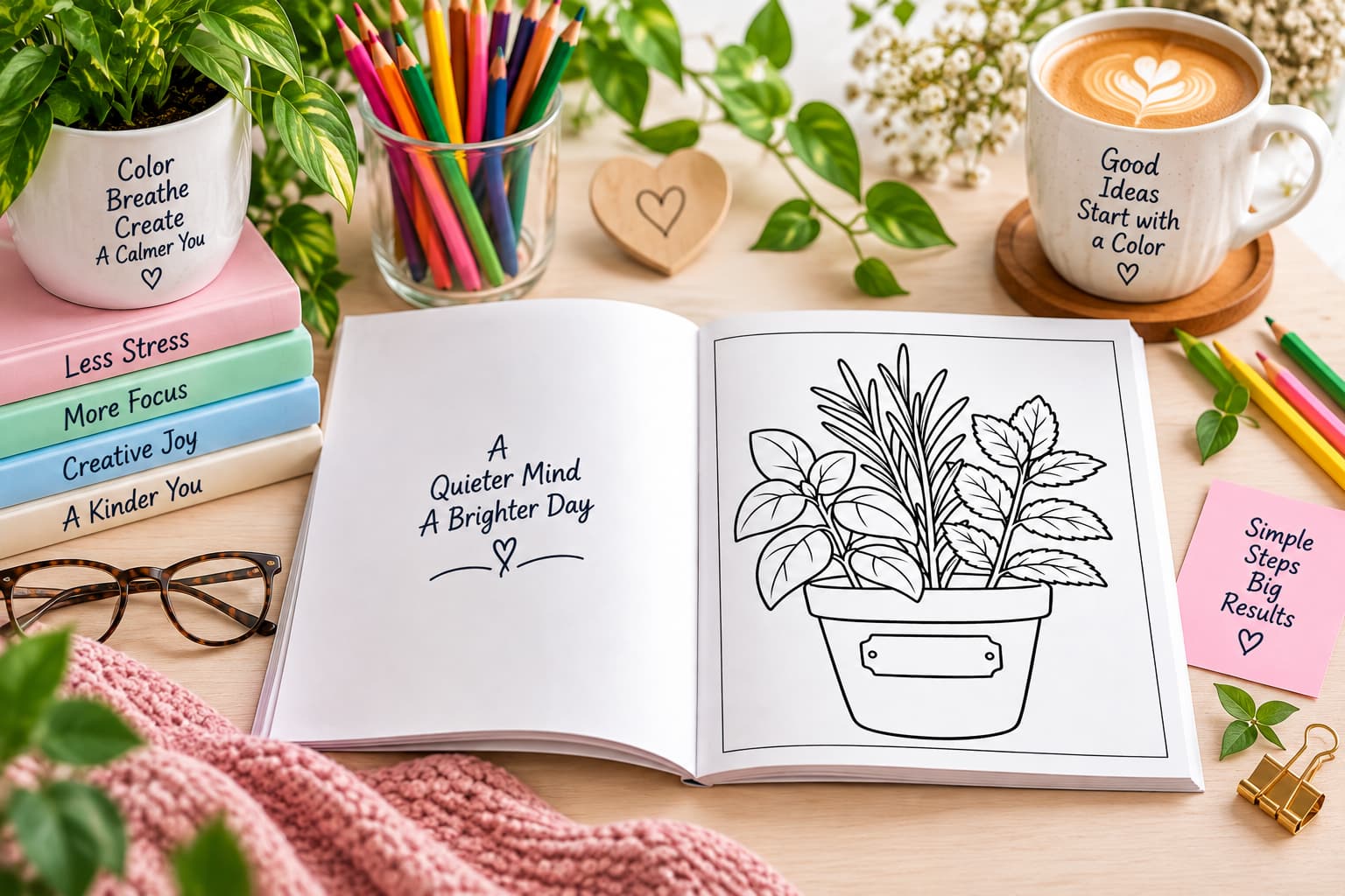  adult coloring page with clear outlines and easy-to-see enclosed shapes.